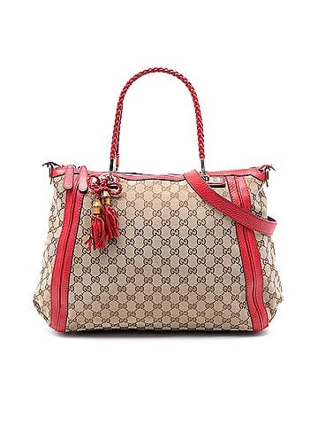 Gucci Large GG Canvas Bella Satchel (view 1)