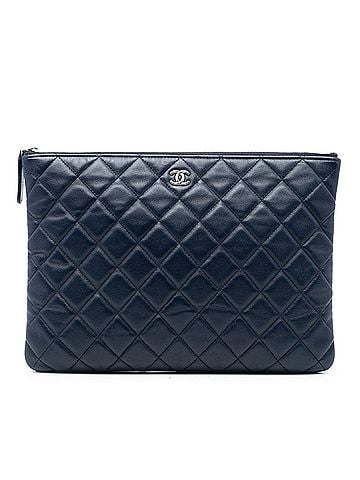Chanel Medium Quilted Lambskin O Case Clutch (view 1)