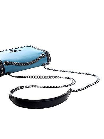 Prada Bicolor Glace Calfskin Studded Crossbody (view 2)