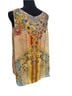 Johnny Was 100% Rayon Floral White Pink Tank Top Size L - photo 2