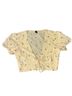 Windsor 100% Polyester Floral Ivory Short Sleeve Blouse Size S - photo 1
