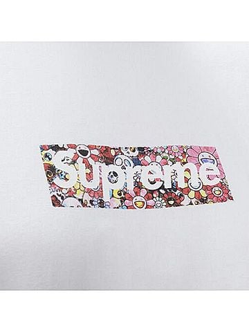 Supreme Supreme Murakami Relief Fund floral box logo cotton tshirt (view 2)