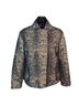 Chico's Animal Print Gray Gold Black Faux Leather Jacket Size L - photo 4