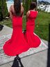 Marsoni Red Cocktail Dress Size 2 - photo 8