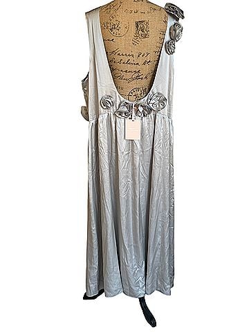 Reformation Flor Dress Moonlight Silk Rosette Cocktail Dress (view 2)
