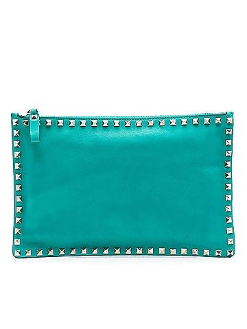 Valentino Leather Rockstud Clutch (view 1)