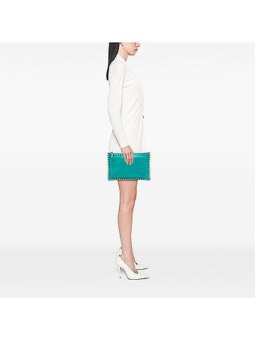 Valentino Leather Rockstud Clutch (view 2)