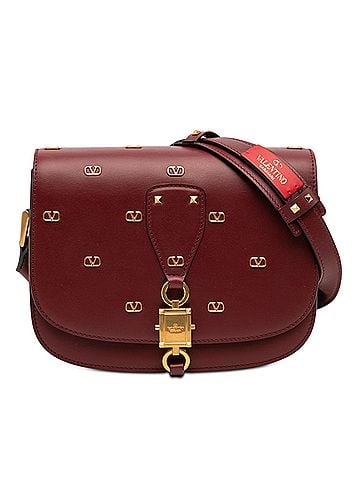 Valentino VLogo Embellished Leather Crossbody (view 1)