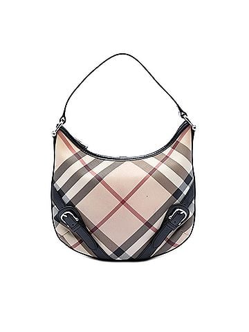 Burberry Supernova Check Coated Canvas Larkin Hobo (view 1)
