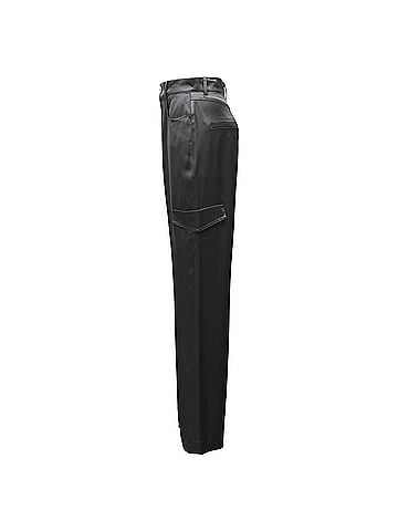 Nanushka  Nanushka Wide-Leg Cargo Pants in Black Leather (view 2)