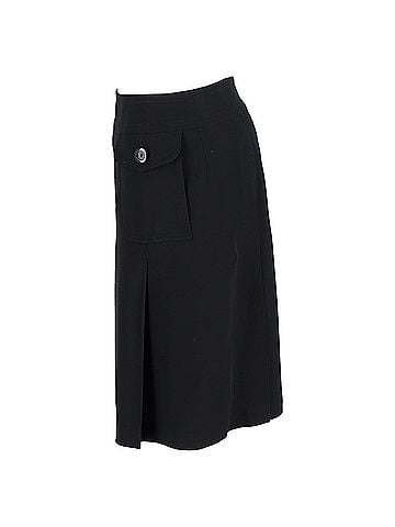 Max Mara Max Mara Knee Length Skirt in Black Polyester (view 2)