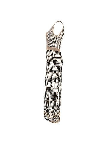 Missoni M Missoni Patterned Maxi Dress Gown in Brown Viscose (view 2)