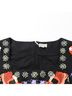 Temperley LONDON 100% Cotton Black Temperley London Floral Embroidered Dress in Black Cotton Size 4 - photo 5