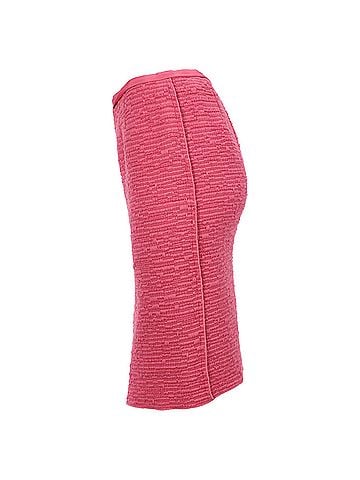 Nina Ricci  Nina Ricci textured Knee-Length Pencil Skirt in Pink Wool (view 2)