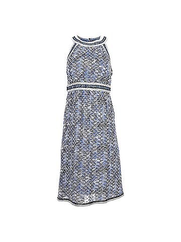 Missoni  Missoni Knitted Halter Neck Midi Dress in Blue Viscose (view 1)