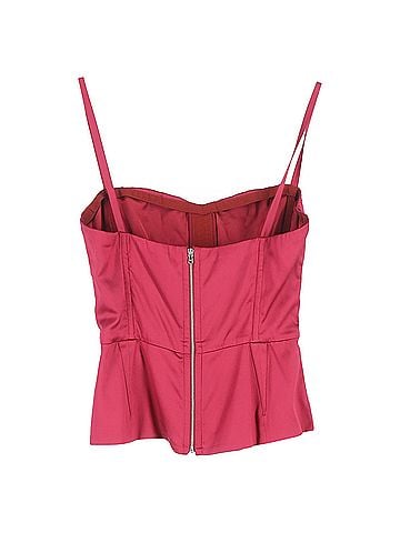 Dolce & Gabbana  Dolce & Gabbana Back-Zipped Bustier Top in Pink Silk (view 2)