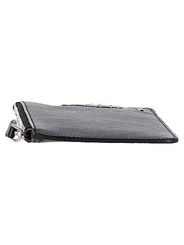 Prada  Prada Bellhop Zipped Key Holder Wallet in Black Saffiano Leather (view 2)