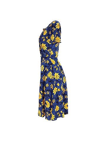 Altuzarra Altuzarra Madelena Printed Buttoned Midi Dress in Multicolor Silk (view 2)
