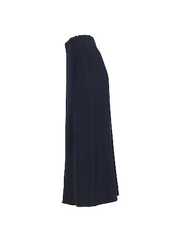 Max Mara Max Mara Ruffled Maxi Skirt in Navy Blue Wool (view 2)