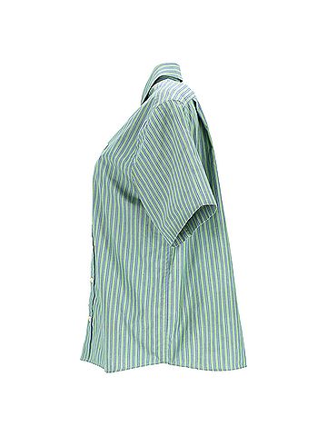 Acne  Acne Studios Sarlie Stripe Shirt in Green Cotton (view 2)