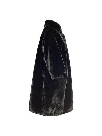 Balenciaga Balenciaga Faux Fur Coat in Black Polyester (view 2)