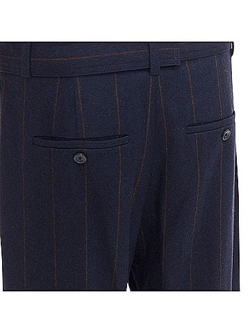 Vince. Vince wool blend pinstripe belted wide leg trousers (view 2)