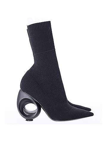 Burberry Burberry Kimberley Pointed Toe Ankle Boots in Black Knit Stretch Fabric (view 1)