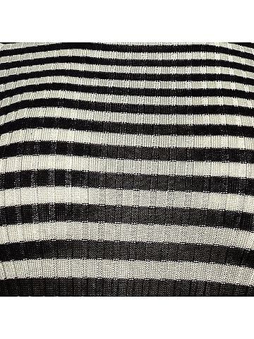 Khaite  Khaite Striped Turtleneck Sweater in Black and White Silk (view 2)