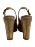 Stuart Weitzman 100% Suede Brown  Stuart Weitzman Peep-Toe Slingback Wedge Pumps in Brown Suede Size EU 38 1/2 - photo 2