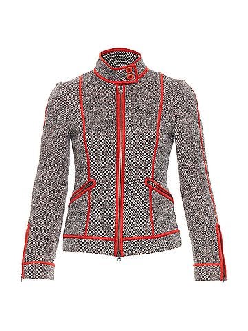 Moschino Moschino Cheap Chic wool tweed piping moto jacket (view 1)