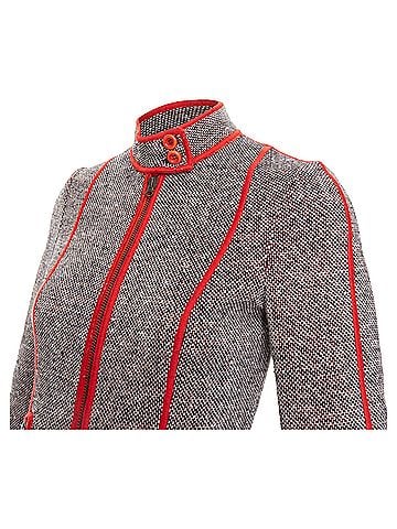 Moschino Moschino Cheap Chic wool tweed piping moto jacket (view 2)