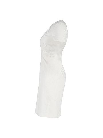HUGO BOSS Boss V-neck Sheath Dress in White Viscose (view 2)