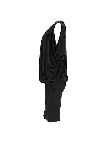 Givenchy Givenchy Cold Shoulder Knee Length Dress in Black Viscose (view 2)