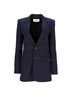 AMI 100% Wool Blue Ami Single-Breasted Blazer in Navy Blue Wool Size 4 - photo 1