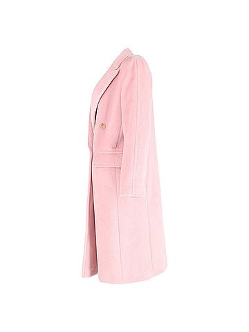 Max Mara  Max Mara Double-Breasted Coat in Pink Wool (view 2)