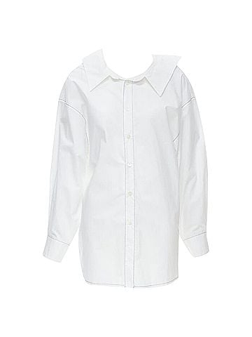 MARNI Marni cotton stitching deconstructed collar overd shirt (view 1)