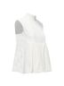 Emilia Wickstead 100% Synthetic Ivory Emilia Wickstead Crepe Pleated Front Panel Hi Neck Peplum Top Size 6 - photo 1
