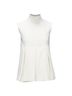 Emilia Wickstead 100% Synthetic Ivory Emilia Wickstead Crepe Pleated Front Panel Hi Neck Peplum Top Size 6 - photo 3