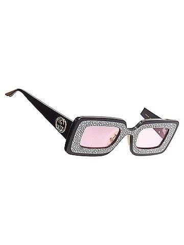 Gucci Gucci Crystal Frame Rectangular Sunnies (view 1)