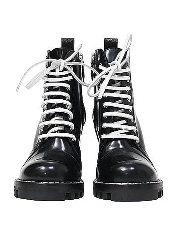 Louis Vuitton  Louis Vuitton Star Trail Laced Zipped Platform Boots in Black Leather (view 2)