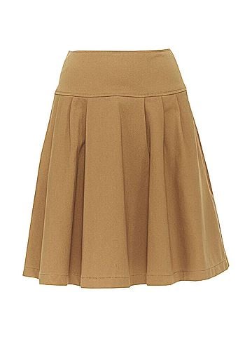 Oscar De La Renta Oscar De La Renta tan nylon cotton knitee length skirt (view 1)