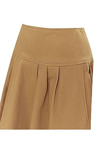 Oscar De La Renta Oscar De La Renta tan nylon cotton knitee length skirt (view 2)