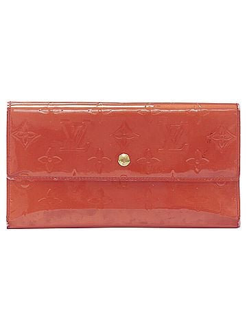 Louis Vuitton Louis Vuitton Vernis patent logo continental wallet (view 1)