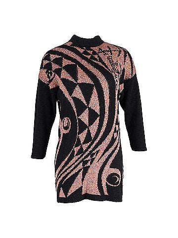 Emilio Pucci Emilio Pucci Sweater Mini Dress in Pink and Black Polyamide (view 1)