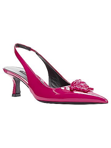 Versace Versace Palazzo Medusa sling kitten heel pointed toe pump (view 1)
