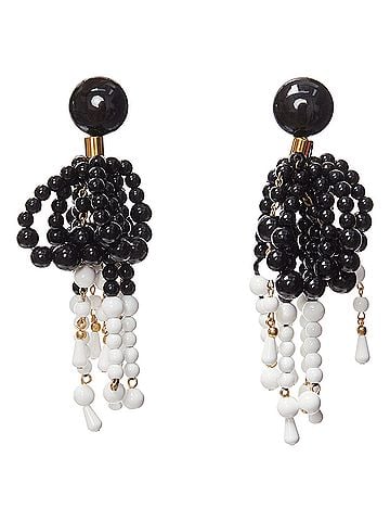 MARNI Marni Beads Drop Tassel Statement Dangling Clip On Earrings Pair (view 2)