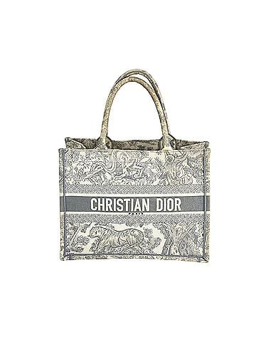 Christian Dior Christian Dior Medium Dior Book Gray Embroidery Tote (view 1)