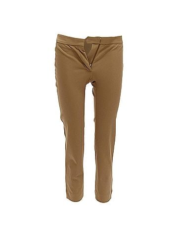 Stella McCartney Stella McCartney tan cotton blend stretchy cropped pants (view 1)