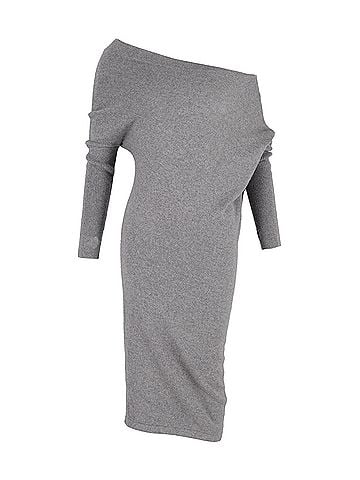 Tom Ford Tom Ford Off-Shoulder Dress in Grey Cashmere (view 1)