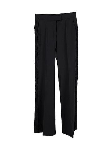 Stella McCartney Stella McCartney Fringed Trousers in Black Wool (view 1)